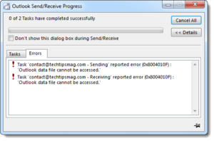 How to Fix “error (0x8004010F)” – Outlook data file cannot be accessed